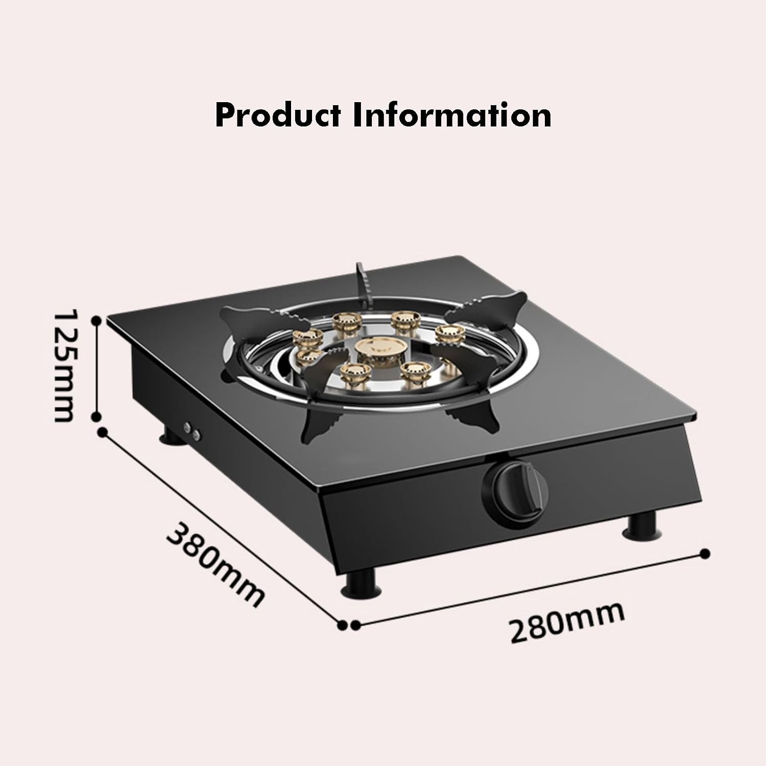 Portable Gas Stove,Cassette Stove,Max 17742.4BTU Single Burner Cassette Stove Piezo-Ceramic Ignition for Camping Cooking Car Travel Home and Apartment (Color : NG, Size : Style 2)