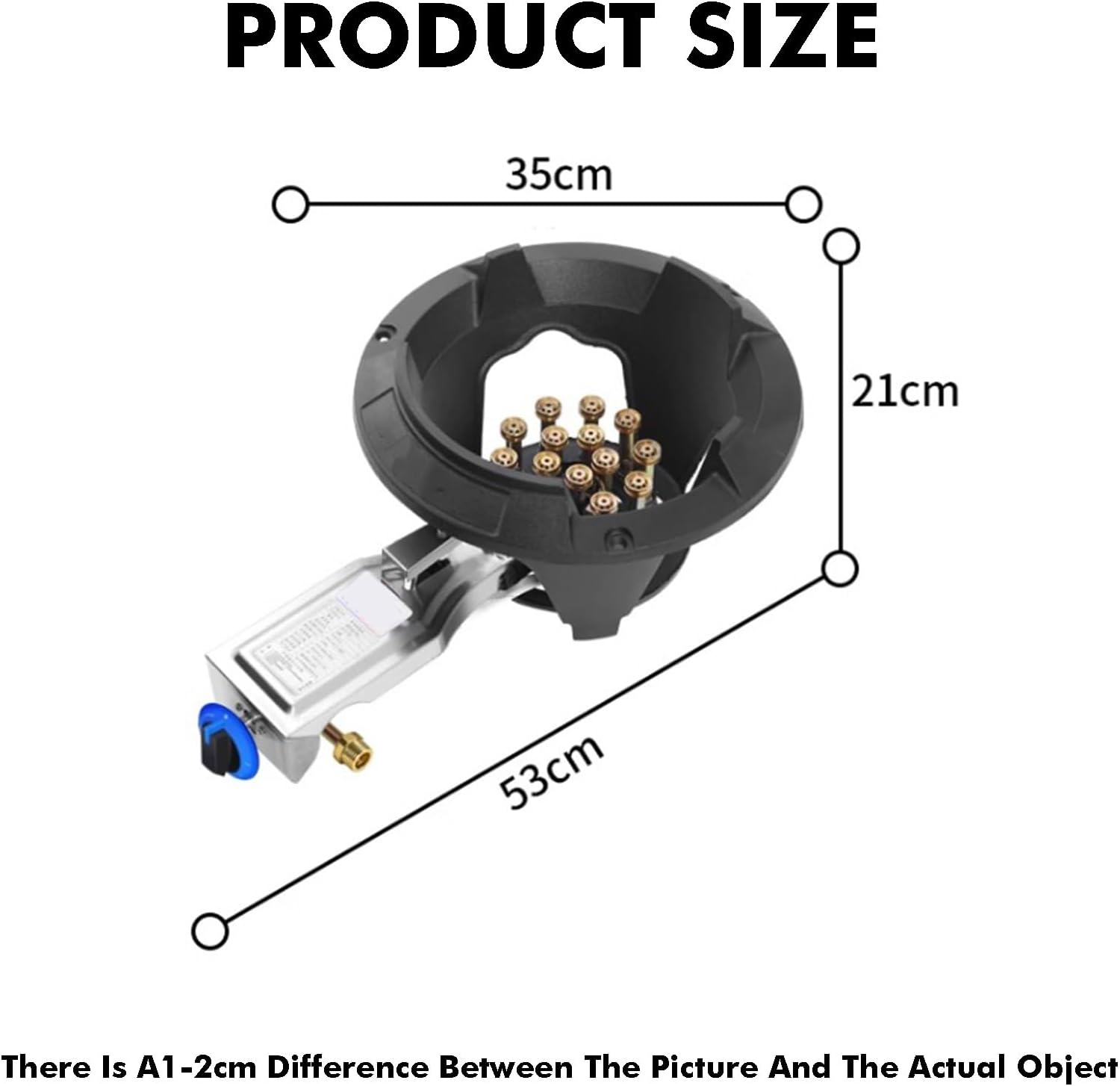 16kW Portable Cooktop,Single Burner Gas Stove,LPG/NG Hob with Flameout Protection,Cast Iron Pot Rack for Caravan and Camping(NG,15 Burners)