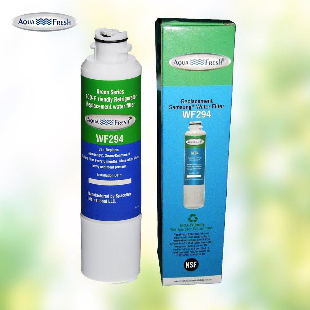 Aqua Fresh WF294 DA29-00020B Refrigerator Water Filter Replacement for Samsung DA29-00020A/B, HAF-CIN/EXP, RF28HFEDBSR, RF263BEAESR, RF263TEAESG, RF28HDEDBSR, HAF-CIN, RF4287HARS,RF4267HARS (6 Pack)