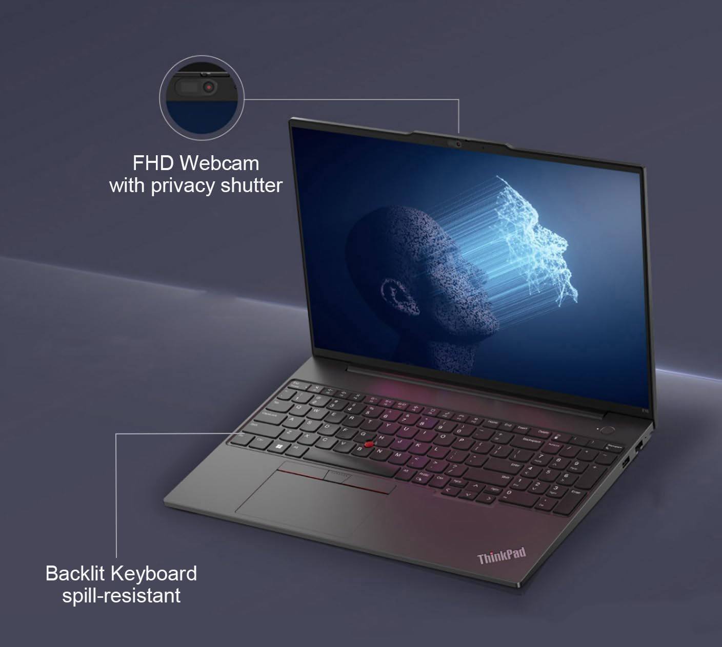 Lenovo ThinkPad E16 Gen 2 Business AI PC Laptop (16' FHD+ Touchscreen, Intel 12-Core Ultra 7 155U (> i7-1355U), 16GB DDR5 RAM, 512GB SSD), Backlit, Thunderbolt 4, Ethernet,1080p Webcam, Win 11 Pro