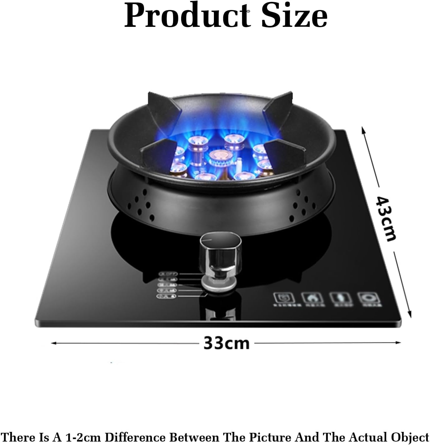 Gas Stove,Single Burner,Kitchen Counter Top Stove 5.2KW Gas,Gas/LP Gas Conversion Stove,with Flameout Protection,for Home Kitchen Motor Home Camp(LPG)