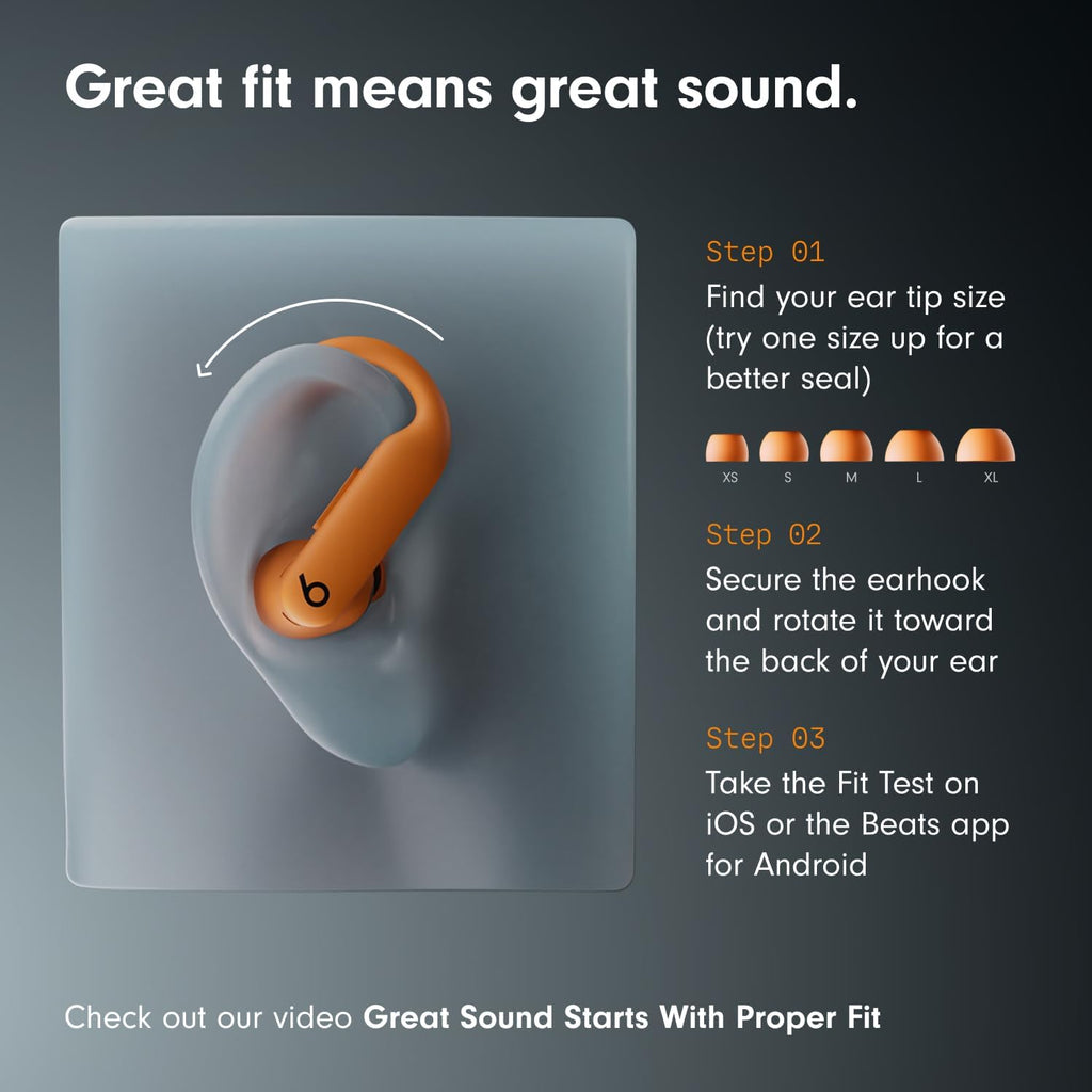 Beats Powerbeats Pro 2 Wireless Bluetooth Earbuds - Noise Cancelling, Heart Rate Monitor, IPX4, Up to 45H Battery & Charging Case, Works with Apple & Android - Electric Orange (Renewed)