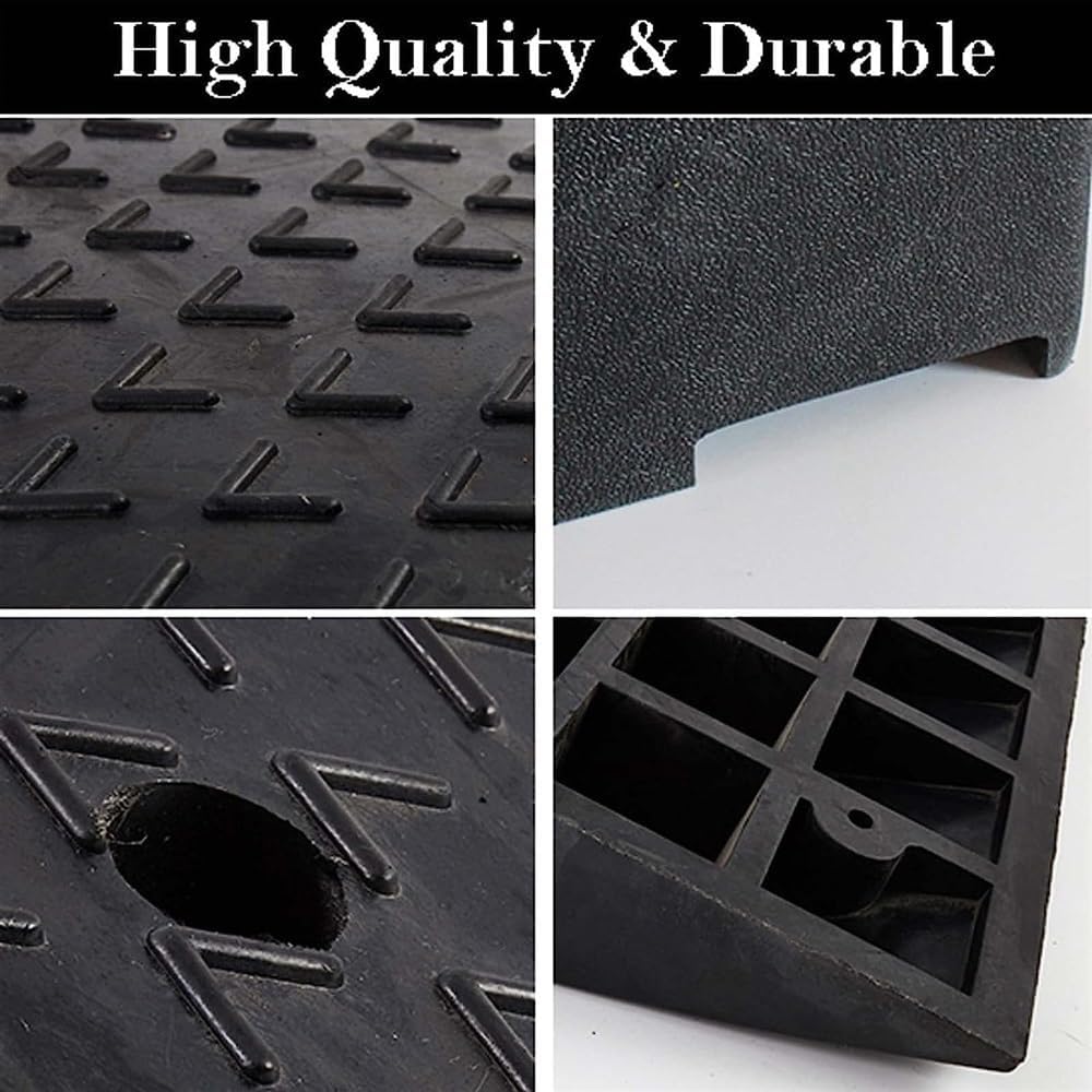 JIUYUEYA Kerb Ramps, Mobility Scooter Ramps, Portable Lightweight Ramps Threshold Ramps for Driveway, Sidewalk, Wheelchairs and Scooters,with Fixing Screws (Size : 39x12x4.7 inches)