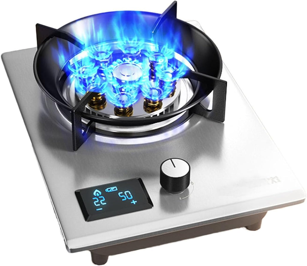 Propane Gas Stove,Single Burner Propane Stove,tabletopstainless Steel,Max 24566.4BTU with Pulse Electronic Ignition Suitable for Apartments, Kitchens and More