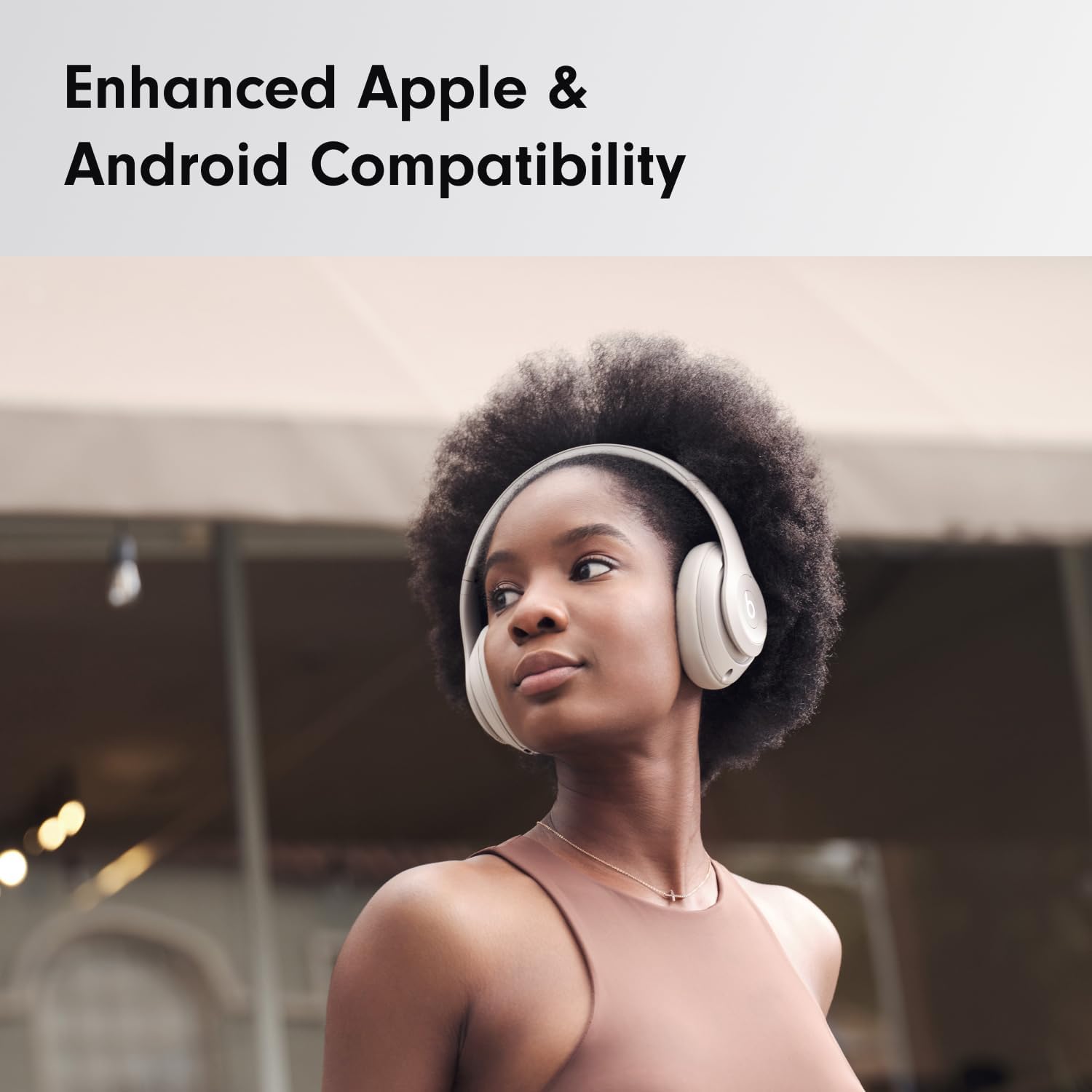 Beats Studio Pro Bluetooth Noise Cancelling Headphones with Apple 20W USB-C Power Adapter - Sandstone