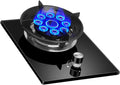 Portable Gas Stove,Single Burner Propane Stove,Max 16377.6BTU with Pulse Electronic Ignition Tempered Glass Suitable for Apartments Kitchens(black)