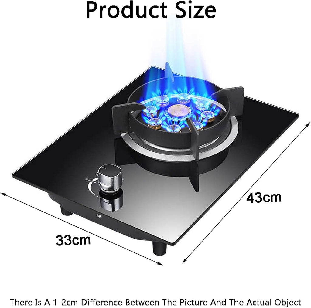 Gas Cooker,Single-Burner Gas Stove,5.2kW Desktop Built-In Cooker,Suitable for Family Restaurants Food Stalls(NG)