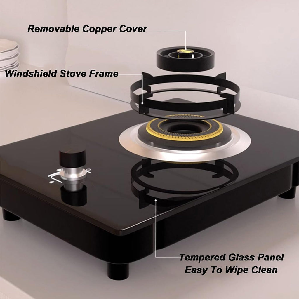 Gas Cooker,Tabletop Energy-Saving Gas Stove,4.2kW Single-Burner Built-in Cooker,for Family Restaurants Food Stalls(NG)