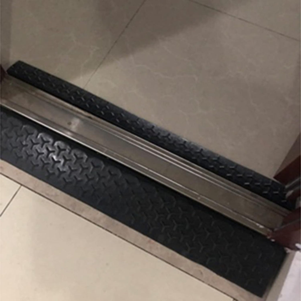 Rubber Threshold Ramp for Wheelchairs 5 CM Rise Indoor Outdoor Entry Slope Home Garden Yard Sliding Glass Doors Steps 100x9x3.5cm