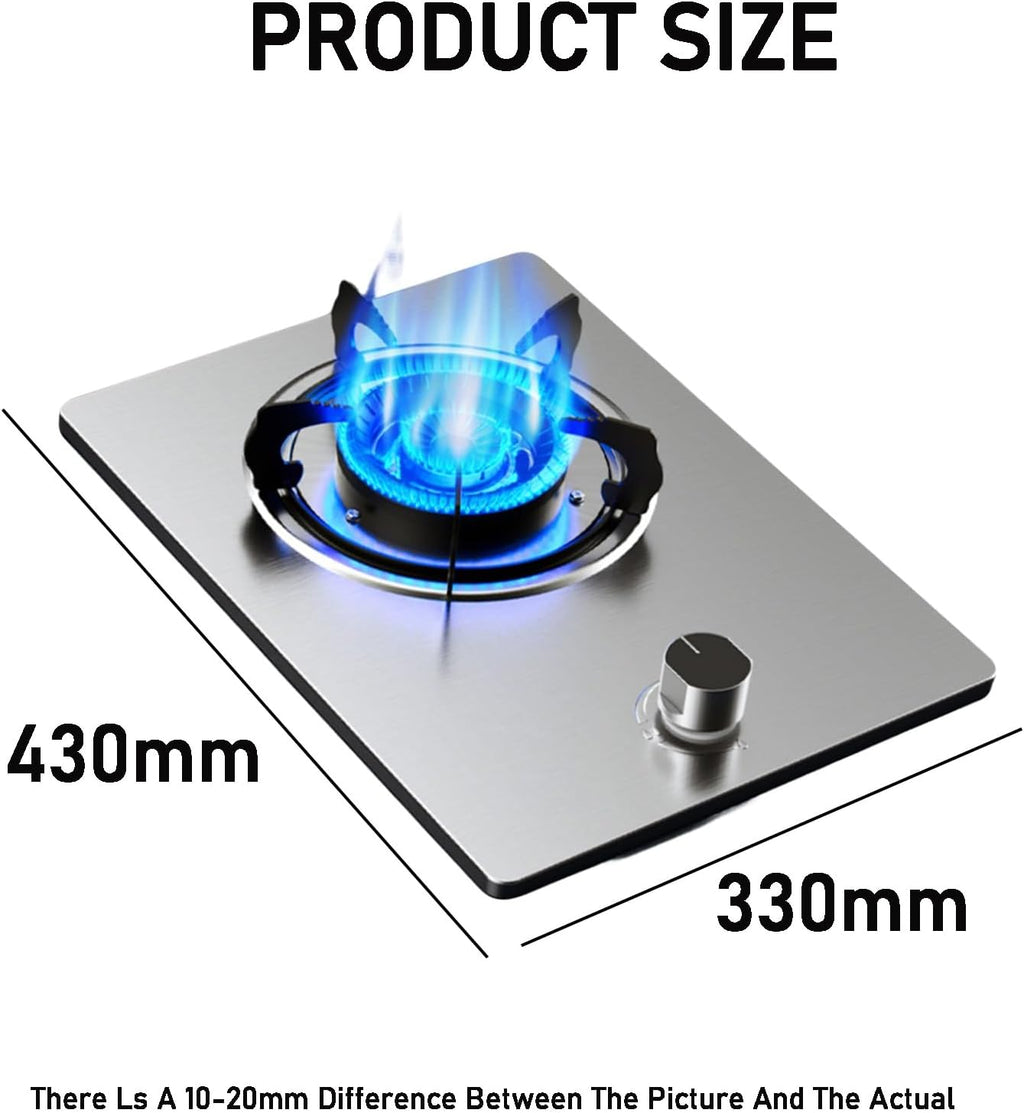 Home Gas Stove,Portable Single-burner Gas Stove,Automatic Ignition Camping Single-burner LPG/NG,Suitable for RV Apartment and Outdoor 5.2kw(LPG)