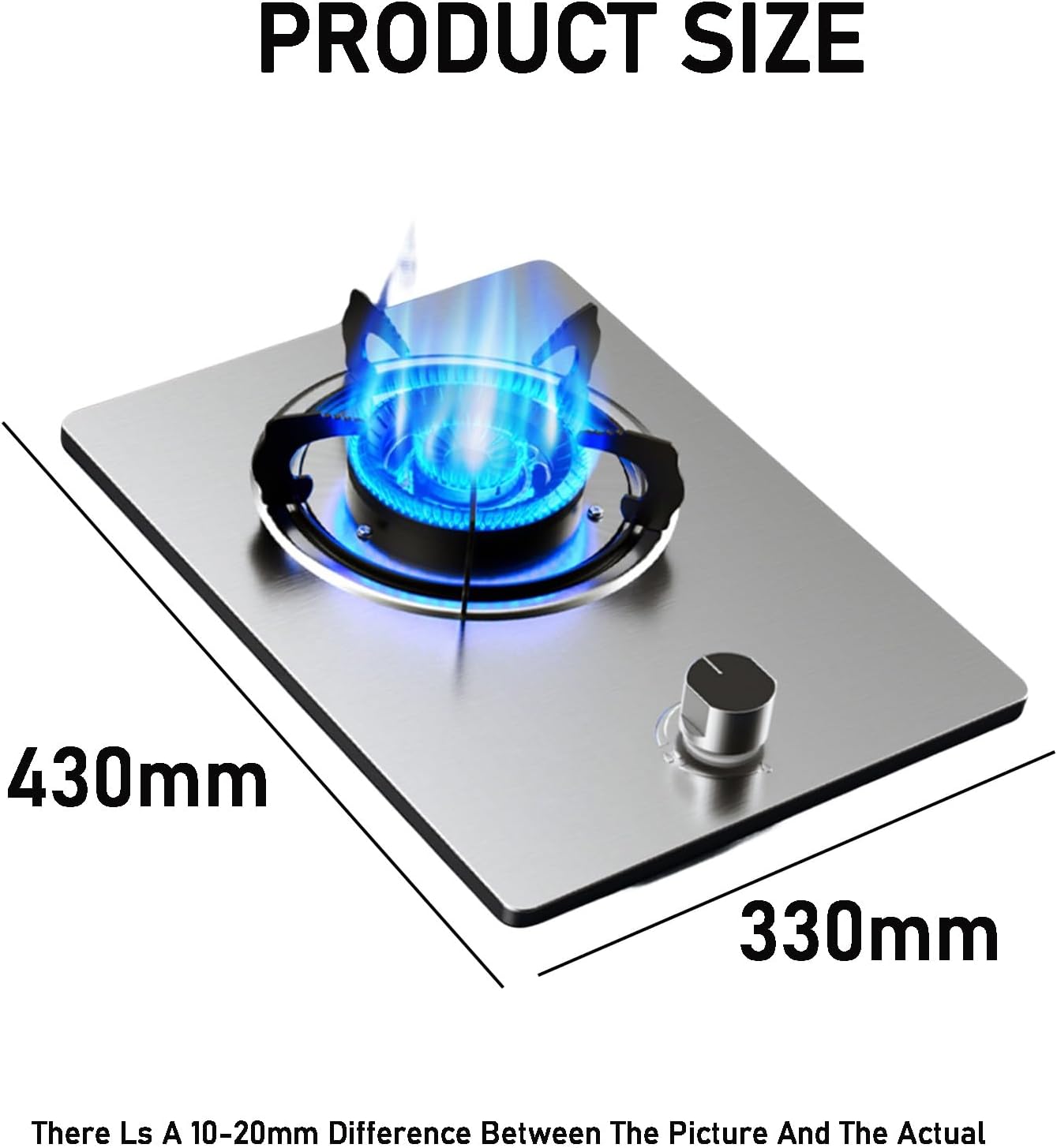 Home Gas Stove,Portable Single-burner Gas Stove,Automatic Ignition Camping Single-burner LPG/NG,Suitable for RV Apartment and Outdoor 5.2kw(LPG)