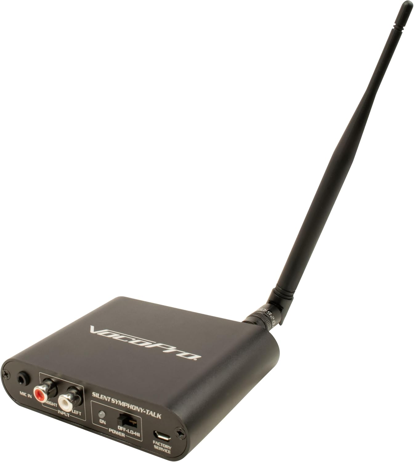 VocoPro SILENT-DISCO-PRO-103 PRO Long-Range Silent Disco/Event Package with One Transmitter and Three Over Ear Headphone Receivers
