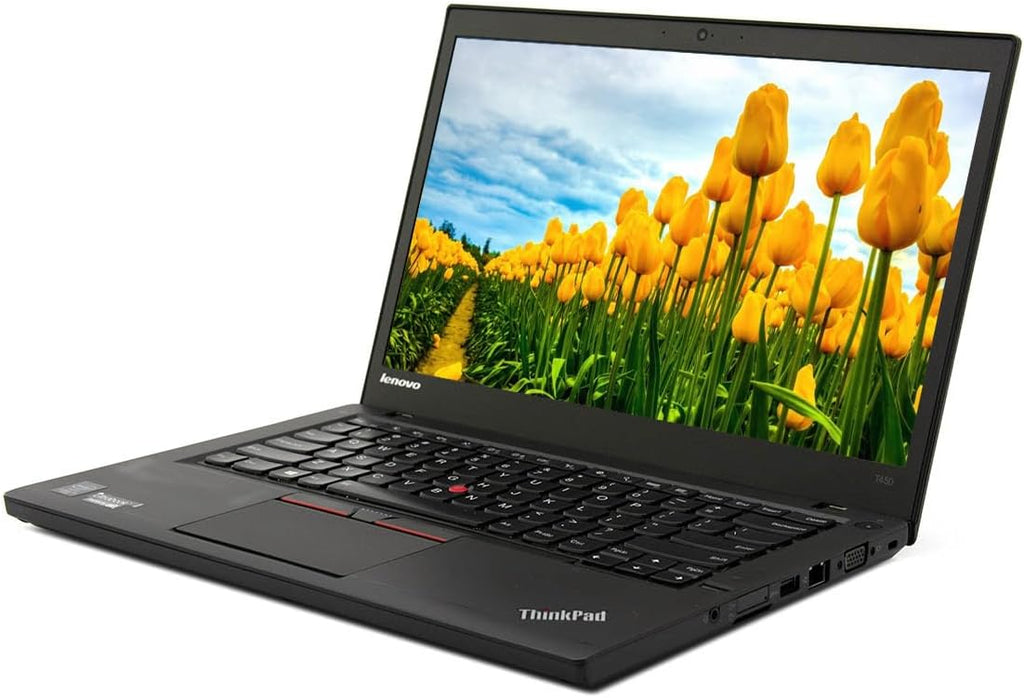 Lenovo ThinkPad T450 14in HD Business Laptop Computer, Intel Dual-Core i5-5300U Up to 2.9GHz, 8GB RAM, 256GB SSD, HDMI, 802.11ac WiFi, Bluetooth, Windows 10 Professional (Renewed)