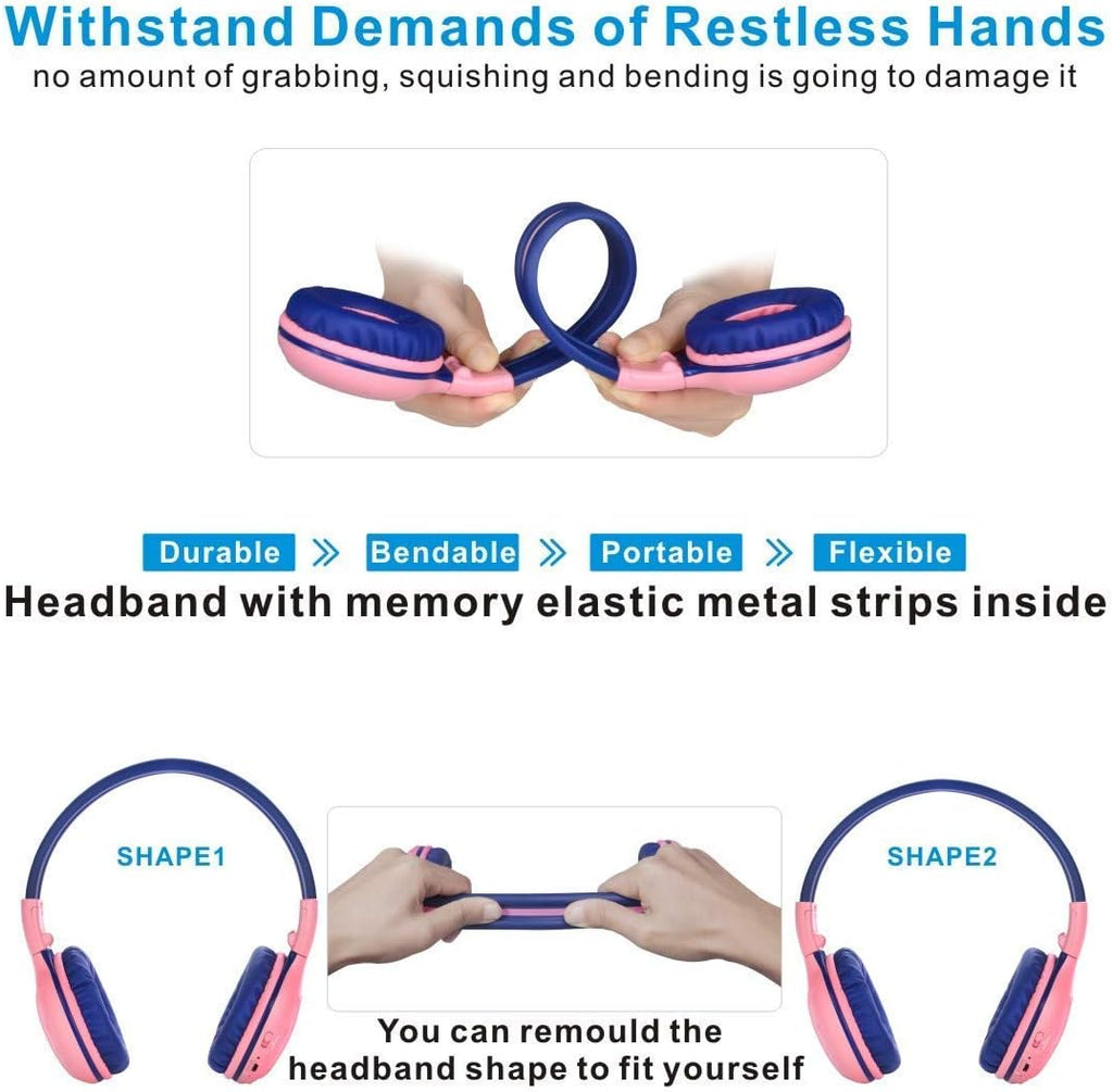 SIMOLIO Wireless IR Headphones for Car DVD and Bluetooth Headphones for Kids, Car Headphones Compatible with Honda Odyssey & uConnect VES & Dodge Grand Caravan & Chevy Suburban 2006-2022