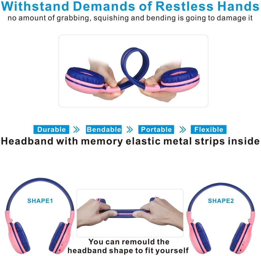 SIMOLIO Wireless IR Headphones for Car DVD and Bluetooth Headphones for Kids, Car Headphones Compatible with Honda Odyssey & uConnect VES & Dodge Grand Caravan & Chevy Suburban 2006-2022