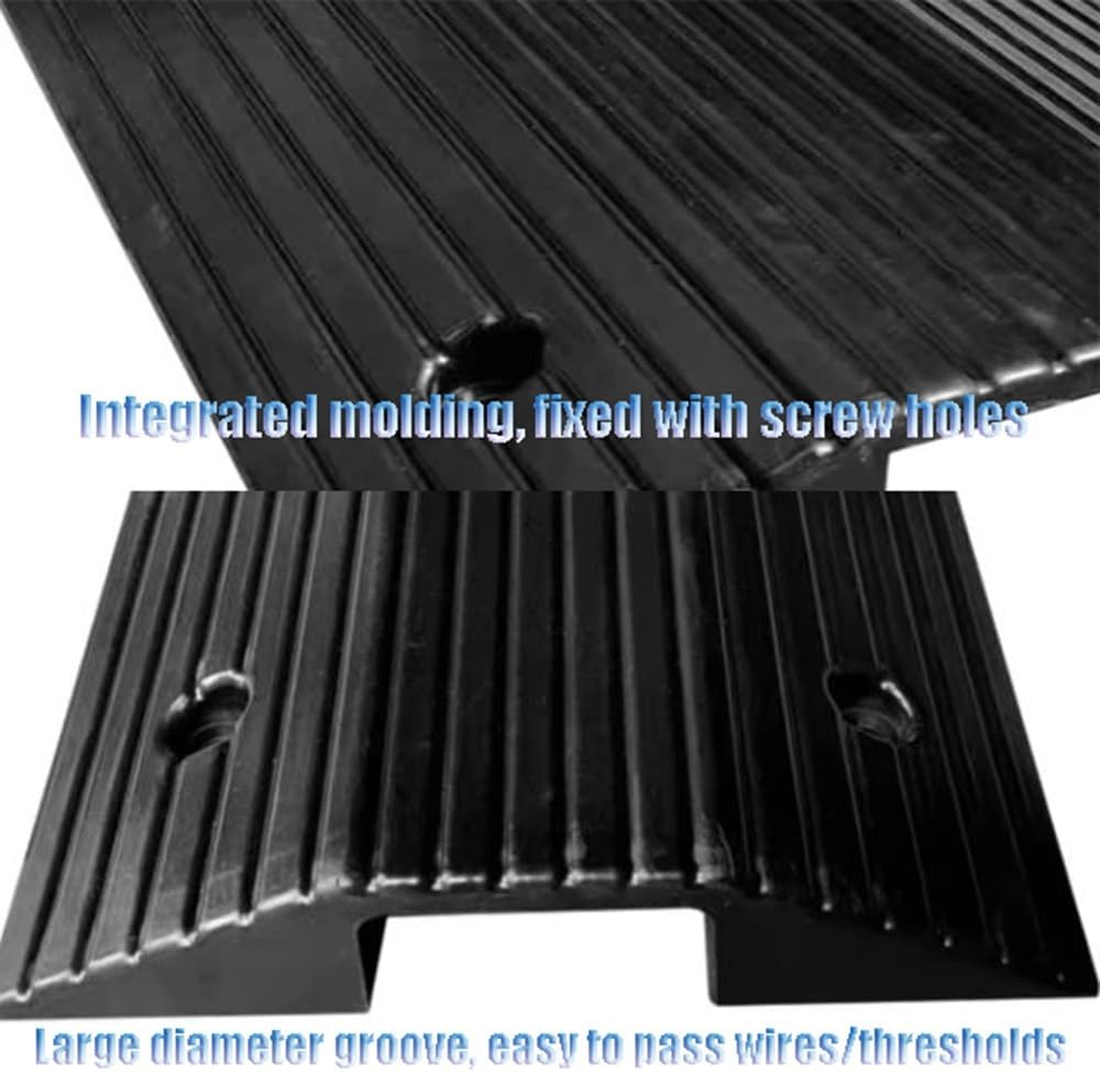 Wheelchair Ramp for Doorways, Rubber Bridge Threshold 3 Inch 4 Inch Rise Ramp for Home Motorcycle Factories Schools Driveways(80x40x8cm/31x16x3in)