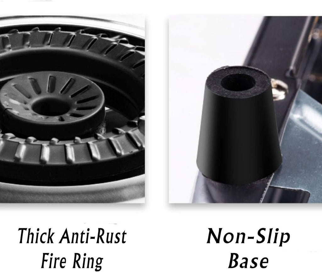 Portable Gas Stove,Cassette Stove,Max 12283.2‬‬BTU Single Burner Cassette Stove Piezo-Ceramic Ignition for Home Use Food Stalls and Canteens
