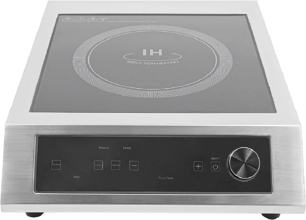 Commercial Induction Burner 3500W 110-127V Electric Cooktop Countertop Induction Stove with Temperature and Time Control, Powerful Hot Plate with LED Display