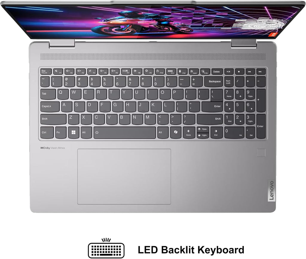 Lenovo Yoga 7 2-in-1 Laptop 16' WUXGA IPS Touch AMD 8-core Ryzen 7 8840HS (>i7-12700H) 16GB RAM 2TB SSD for Creator Designer Business Professional Win11Pro ICP Hub PC