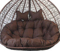 Outdoor Hanging Chair Cushion Ordinary Model Hanging Basket Swing Egg Chair Cushion, Waterproof and Removable, Thickened Hammock Replacement Cushion with Pillow