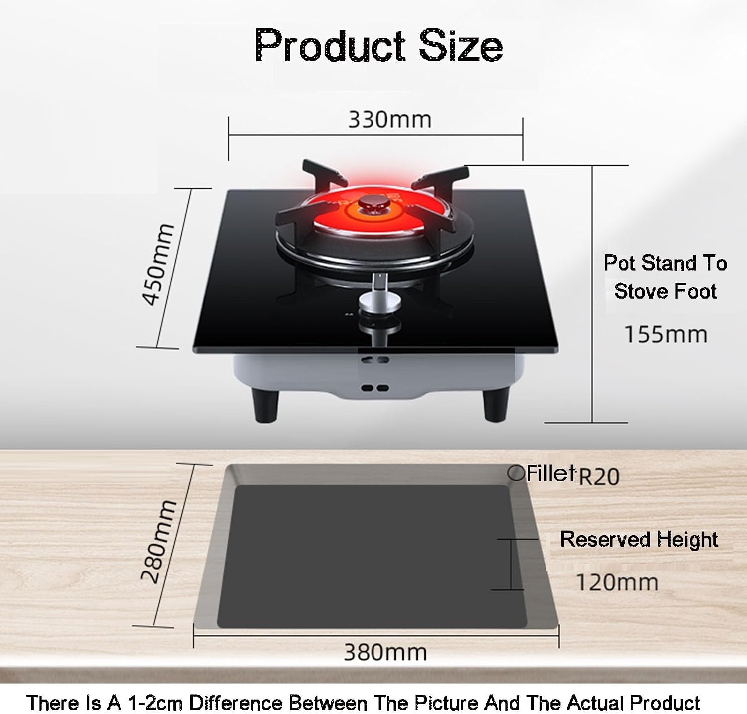 Single-Burner Gas Stove, Natural Gas/liquefied Gas Available, with Flameout Protection,for Tailgating, Seafood Boil,Home Brewing(LPG)