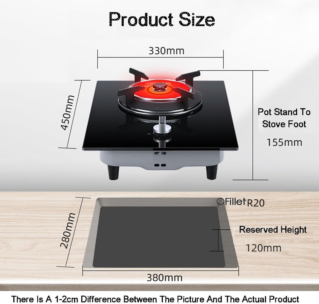 Single-Burner Gas Stove, Natural Gas/liquefied Gas Available, with Flameout Protection,for Tailgating, Seafood Boil,Home Brewing(NG)