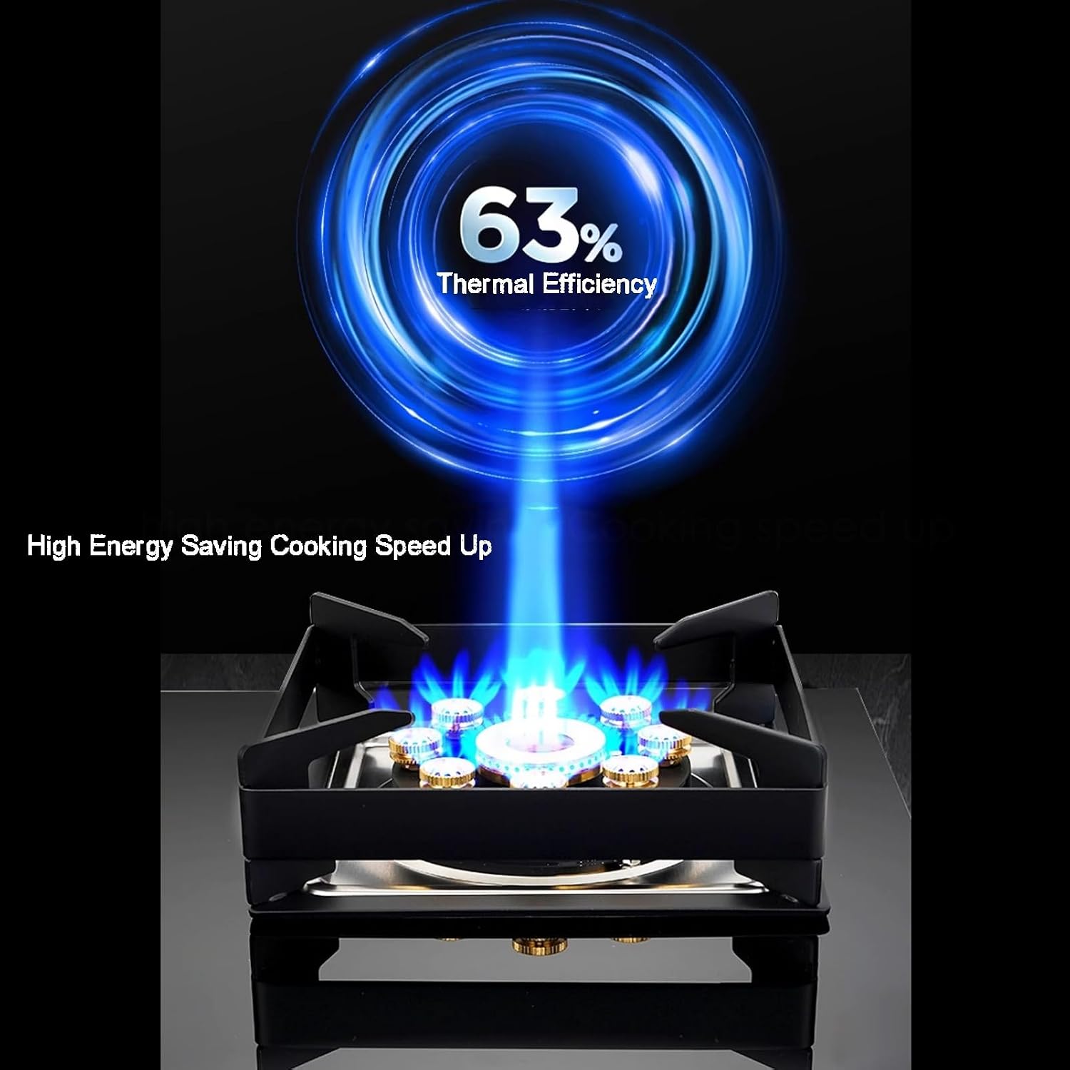 Single Burner Gas Stove,Left 9.0kw Right 5.2kw,Desktop Embedded Dual-Purpose Gas Stove,for Restaurant(NG)