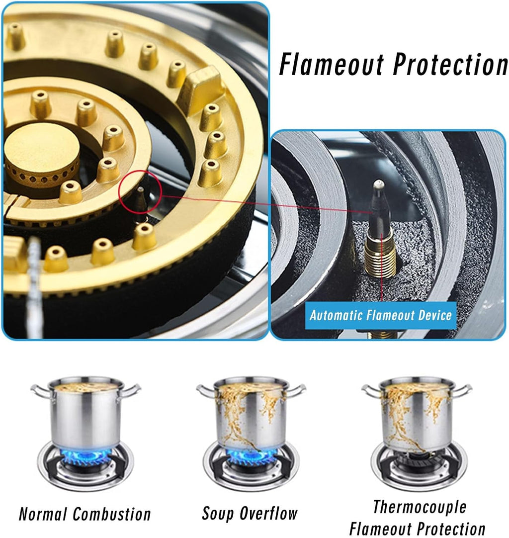 Portable Gas Stove,Cassette Stove,Max 22178BTU Single Burner Cassette Stove Piezo-Ceramic Ignition for Home Use Food Stalls and Canteens