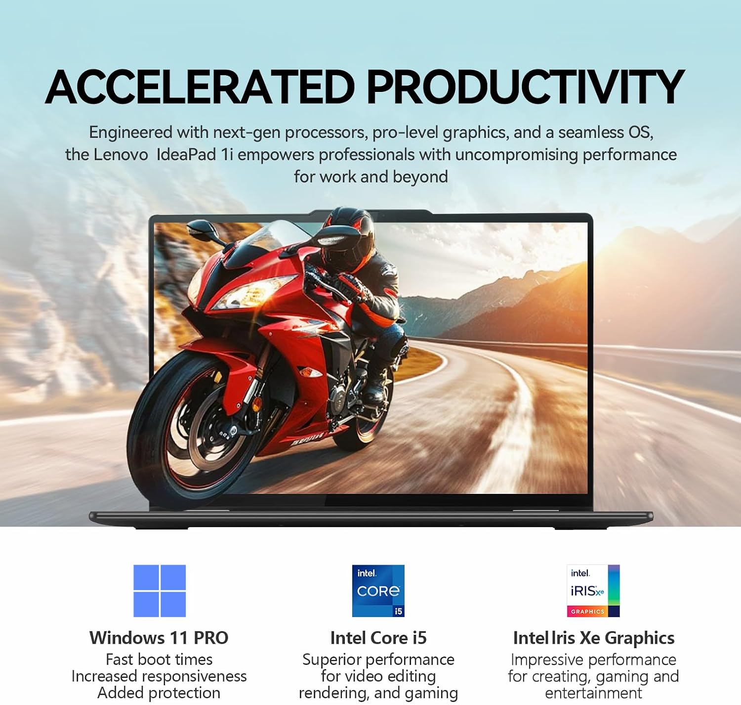 Lenovo 2026 Ideapad 1i 15 Inch Touchscreen Laptop Computer, 15.6' FHD IPS Touch Screen Laptop, Intel 10-Core i5 1335U (>i7-1255U), Windows 11 Pro 40GB RAM 2TB SSD, 10-Key, wYGYTE