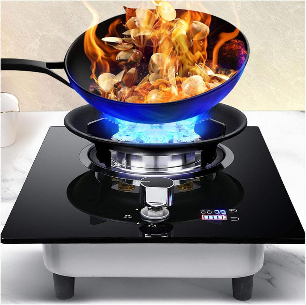1 Burner Propane Stove,Portable Gas Stove,Tempered Glass Max 17742.4BTU with Pulse Electronic Ignition Suitable for Apartments or Kitchens (Color : LPG)