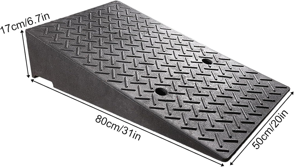 Portable Curb Ramp, Multiple, Threshold Ramp for Home, Sidewalk, Bikes, Motorcycles, Wheelchairs, Good Load-Bearing(50 * 80 * 17cm/20 * 31 * 6.7in)