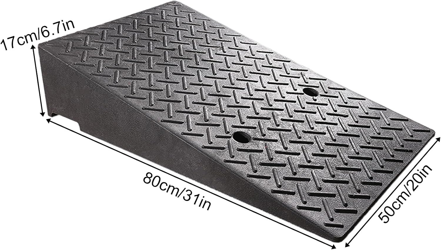 Portable Curb Ramp, Multiple, Threshold Ramp for Home, Sidewalk, Bikes, Motorcycles, Wheelchairs, Good Load-Bearing(50 * 80 * 17cm/20 * 31 * 6.7in)