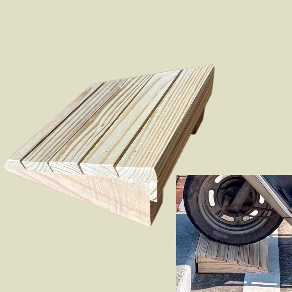 Threshold Ramp 35.4x13x5in, Front Door Entry Ramp, Wooden Portable Wheel Chair Ramp, Threshold Ramps for Doorways, Sturdy Wood Structure, for Home/Front Door/Yard/Patio/Entry