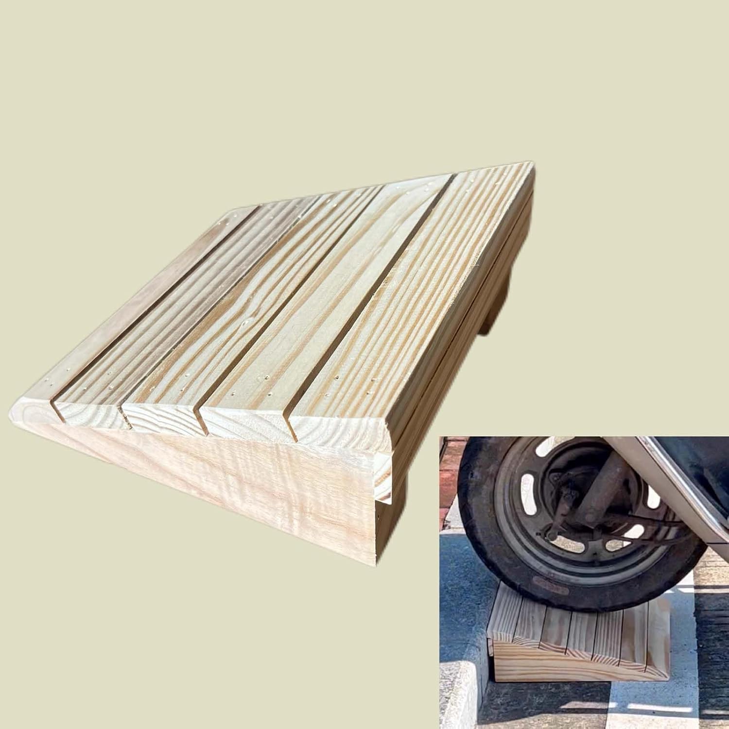 Threshold Ramp 35.4x13x5in, Front Door Entry Ramp, Wooden Portable Wheel Chair Ramp, Threshold Ramps for Doorways, Sturdy Wood Structure, for Home/Front Door/Yard/Patio/Entry