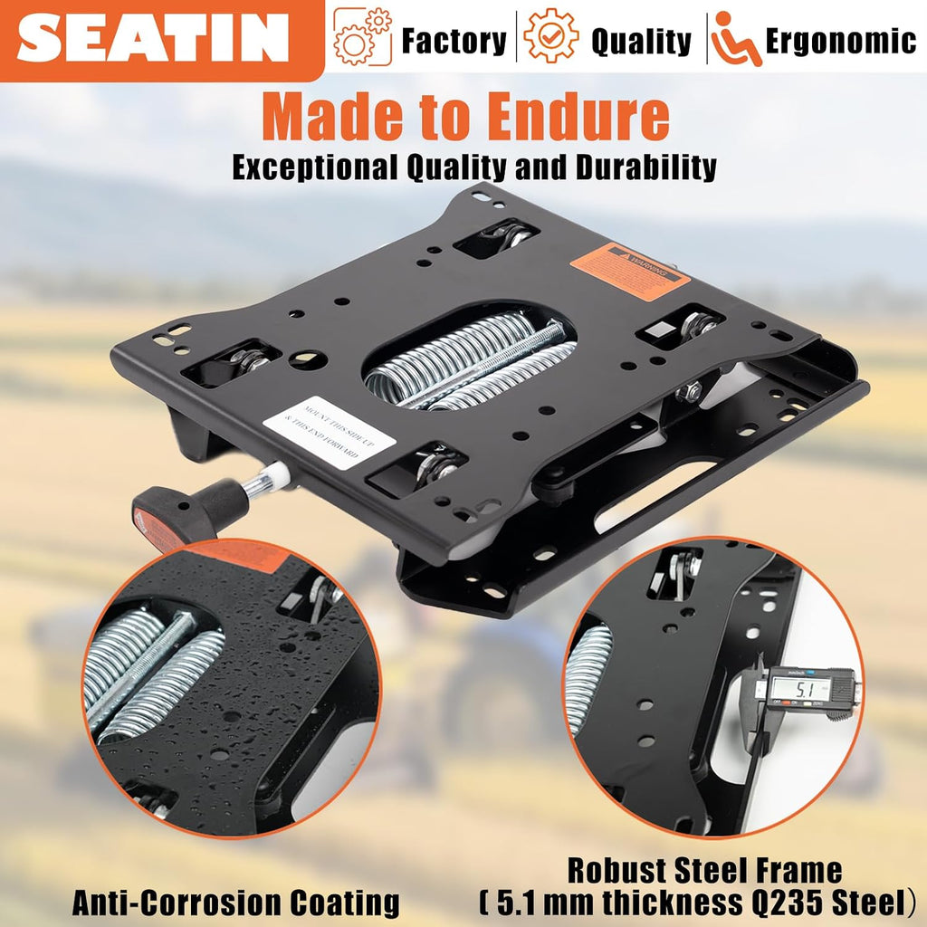 SEATIN Universal Seat Suspension Kit Low Profile Suspension for Zero Turn Lawn Mower Tractor Forklift, Compatible with Most Aftermarket Seats (Suspension)