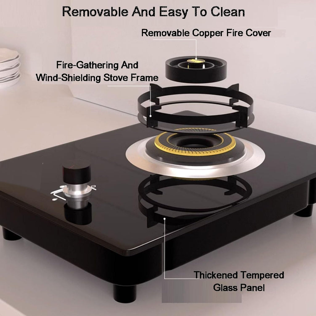 Single Burner Propane Stove,Propane Gas Cooktop,Auto Ignition Camping Single Burner LPG/NG for RV,Apartments,Outdoor(NG)