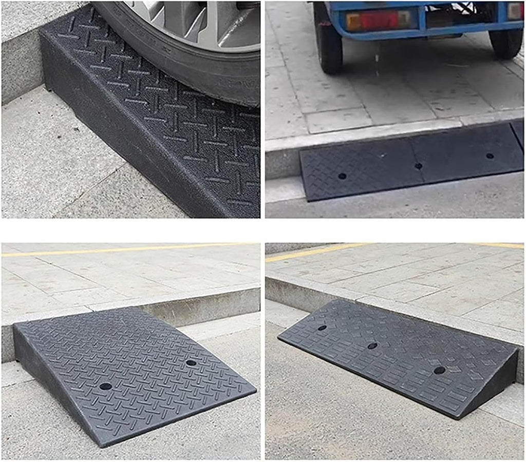 Rubber Door Threshold Ramp for Wheelchairs, Home Doorways & Bathrooms - Anti-Slip, Durable & Easy Install - Ideal for Elderly,Rubber Threshold Ramps