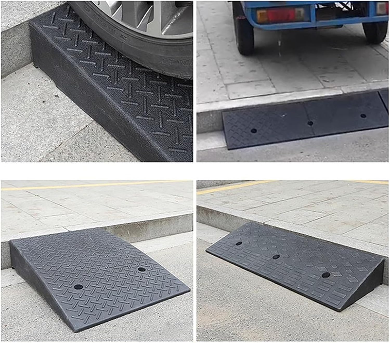 Rubber Door Threshold Ramp for Wheelchairs, Home Doorways & Bathrooms - Anti-Slip, Durable & Easy Install - Ideal for Elderly,Rubber Threshold Ramps