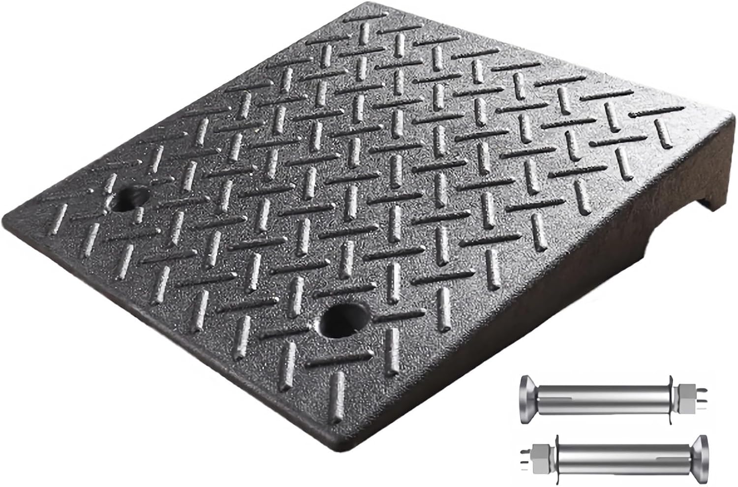 Kerb Ramps, 4 5 6 inch Non-Slip Curb Steps Heavy Duty Threshold Ramps Wheelchairs Scooters Motorcycles(5 inch Rise)