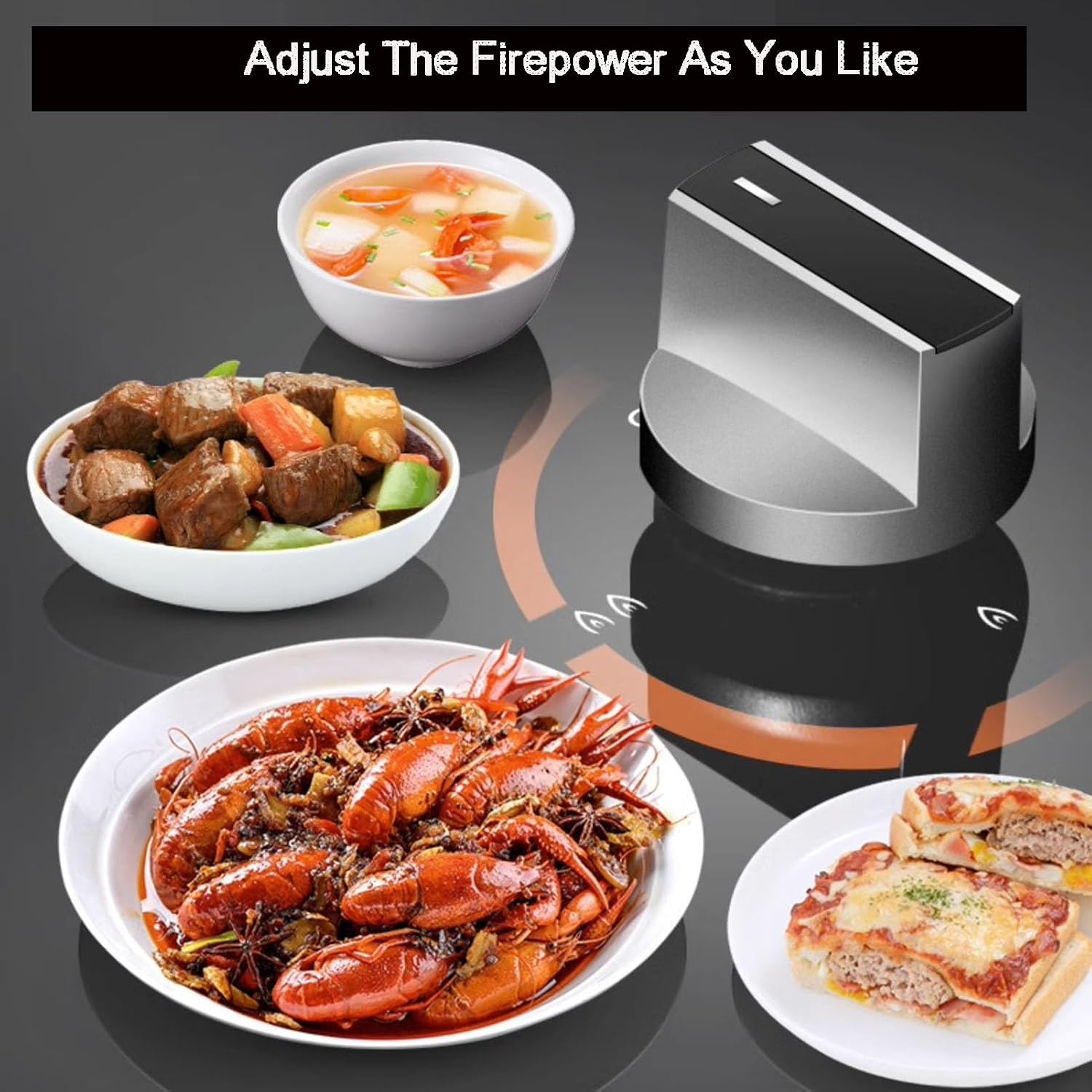 Single-Burner Gas Stove,Black Glass Cast Iron Pot Holder,with flameout Protection Device,for Restaurant,Home(NG)