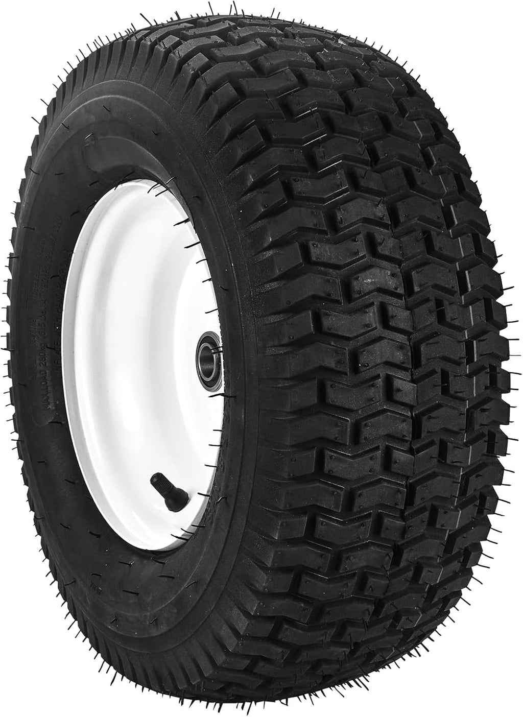 VEVOR Lawn Mower Tires, 16x6.5-8 in Tubeless Tractor Tires with Rim, 2 Pack Tire & Wheel, 3 in Offset Hub, Turf Pneumatic Tires, 3/4 in Bushing Size, 16 PCS Adapters for Riding Mower, Lawn Tractor
