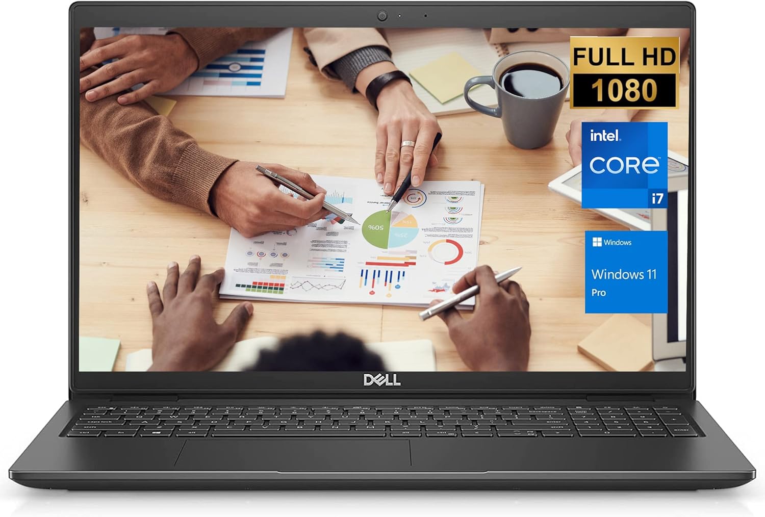 Dell Business Laptop Latitude 3520, 15.6' FHD Display, Intel i7-1165G7, 32GB RAM, 1TB SSD, Webcam, USB-C, HDMI, Wi-Fi 6, Windows 11 Pro