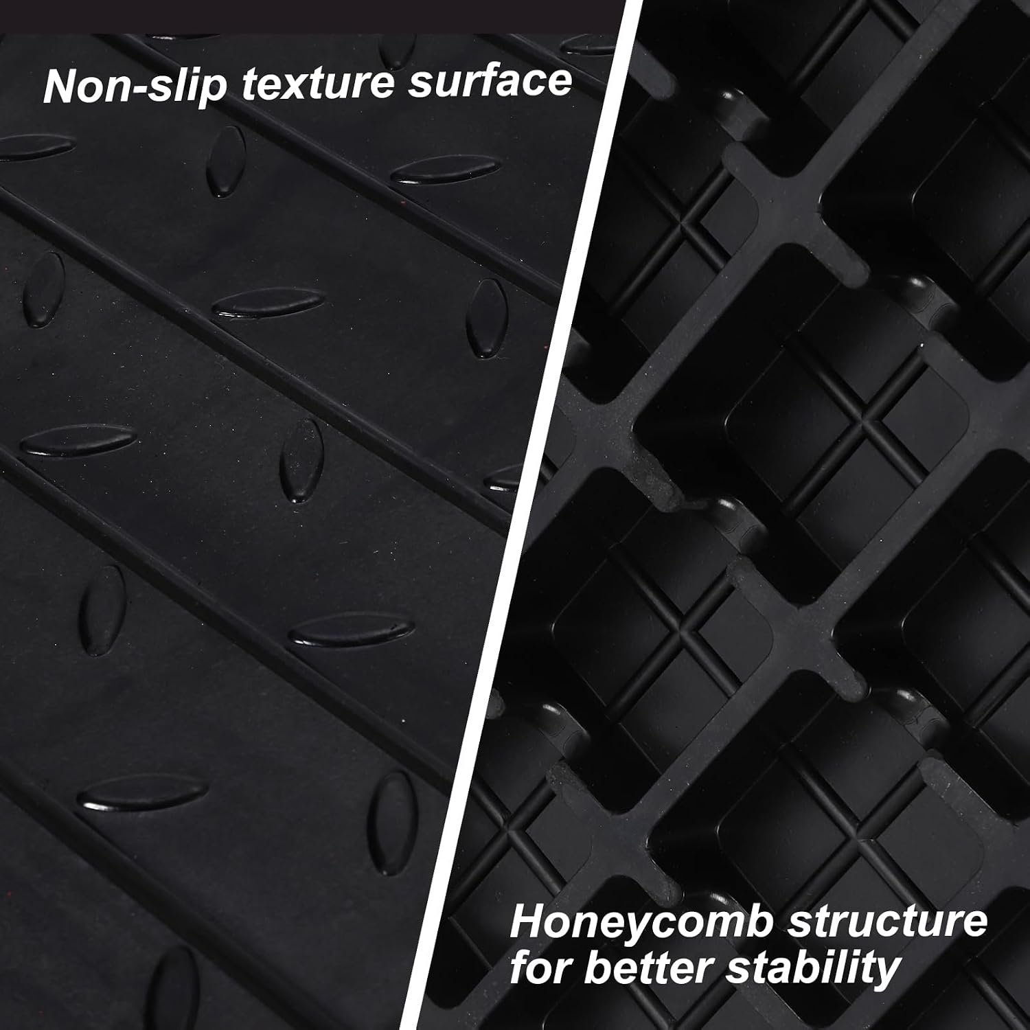 4' Rubber Threshold Ramp, Ramp for Wheelchair, Scooter, Doorway Ramp, Wheelchair Ramp Rubber, Driveway Curb Ramps, Handicap Ramps for Home Entry, Steps, Doorways, Curbs with 3 Channels Cord Cover