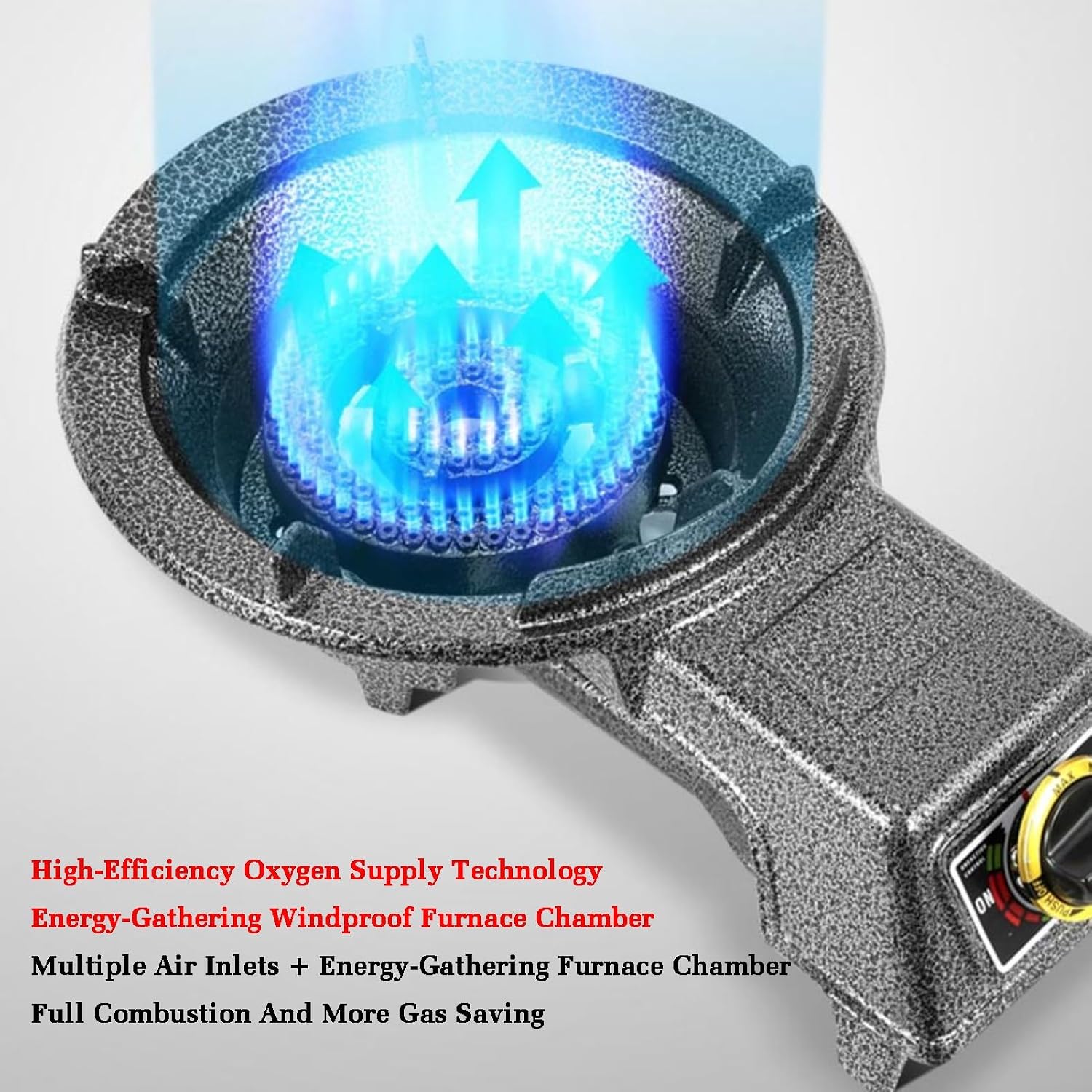 Gas Cooktop with 1 Burner,Portable Gas Stove,7.0KW Kitchen Counter Top Stove,with Flameout Protection,for Natural Gas/liquefied Petroleum Gas(LPG)