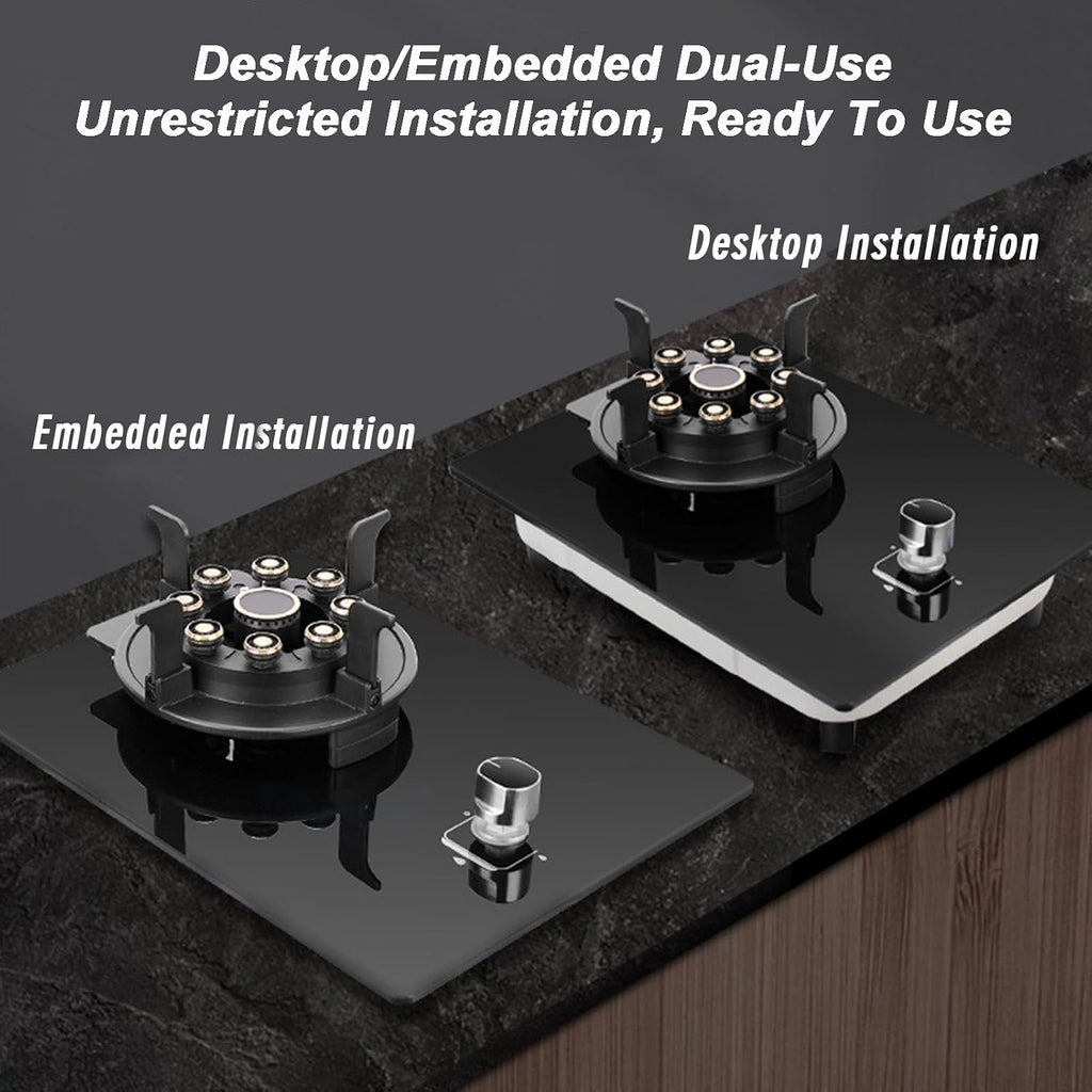Gas Cooker,5.2kW Single-Burner Gas Stove,Desktop/Built-in Dual-Use,Suitable For Family Restaurants Food Stalls(NG)
