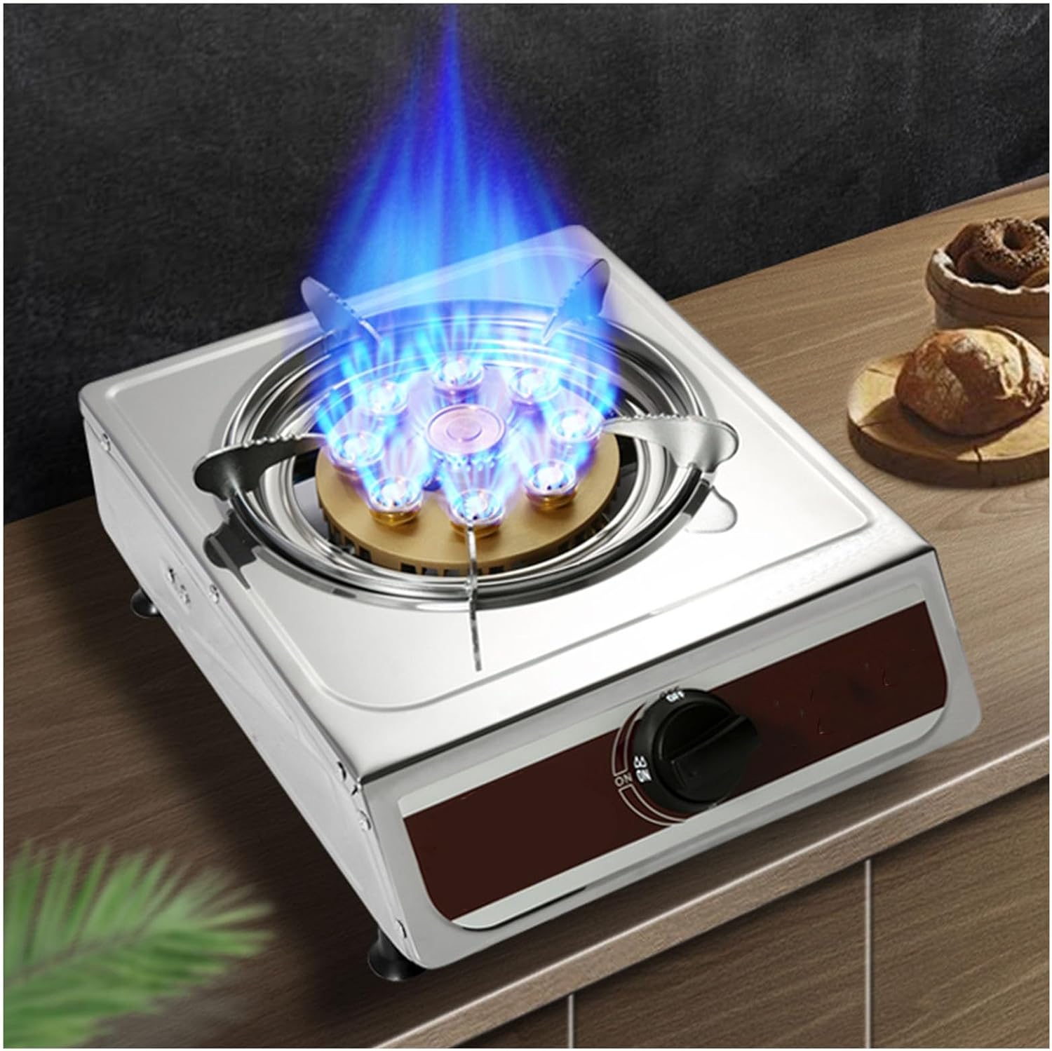 Portable Gas Stove,Cassette Stove,Max 23884BTU Single Burner Cassette Stove Piezo-Ceramic Ignition for Car Travel Home and Apartment (Color : NG)