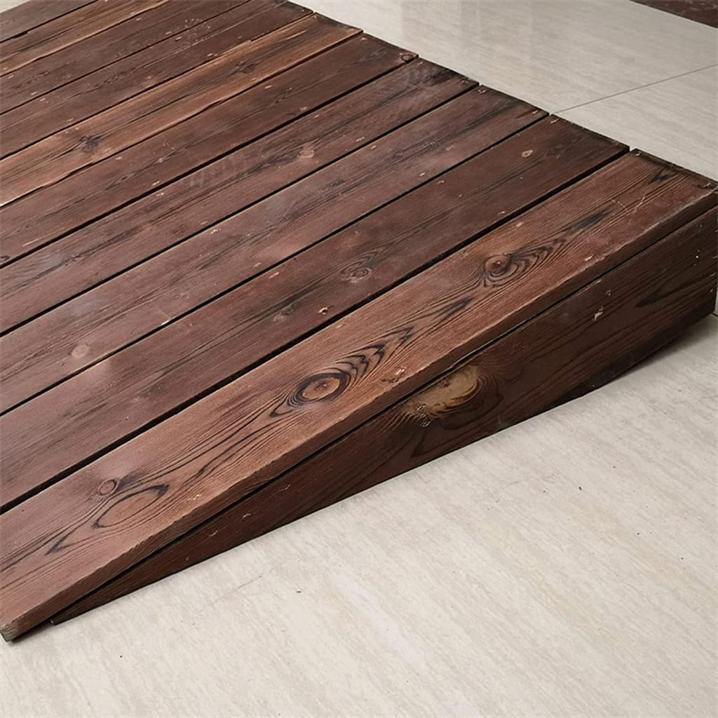 Wooden Threshold Ramps for Doorways, 4inch/7inch/8inch Rise Portable Wheelchair Ramps, Non Slip Entry Ramps for Indoor Outdoor (Size : 90x70x20cm)