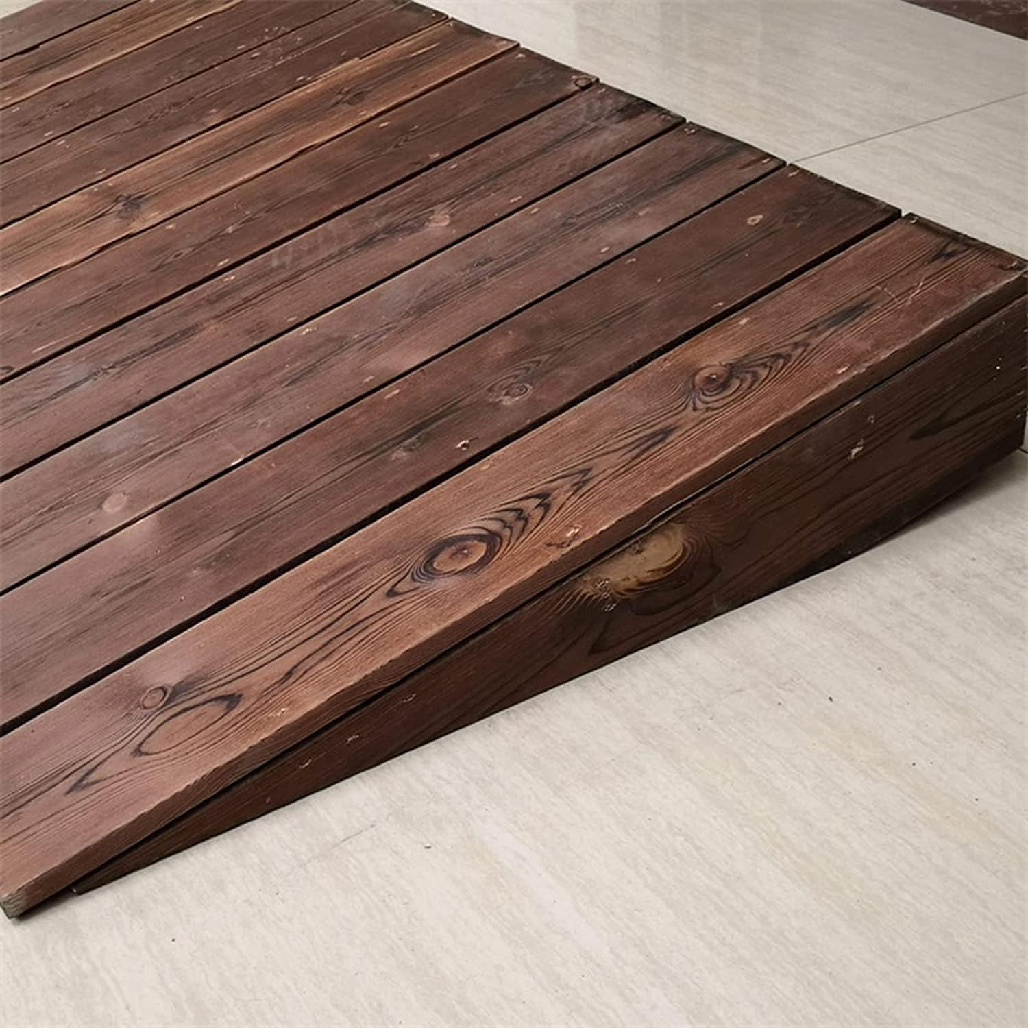 Wooden Threshold Ramps for Doorways, 4inch/7inch/8inch Rise Portable Wheelchair Ramps, Non Slip Entry Ramps for Indoor Outdoor (Size : 90x70x20cm)