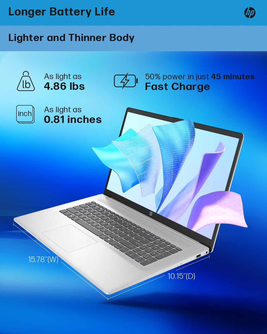 HP Business Touchscreen Laptop 17 inch, Intel Ultra 7 255U, Intel AI Boost (12 NPU TOPS), 64 GB DDR5, 2 TB SSD, 17.3' HD+ Touchscreen, Backlit Keyboard, Wi-Fi 6, Copilot, Windows 11 Pro, w/Accessories