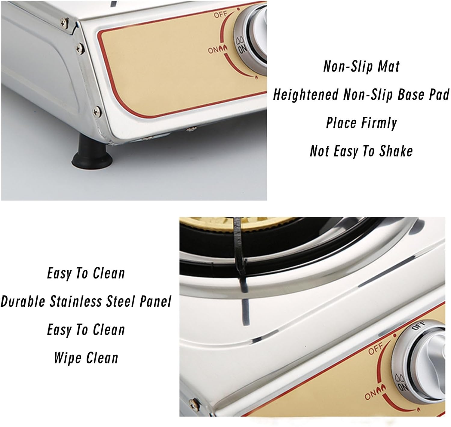 Cassette Stove,Portable Gas Stove,Max 16377.6BTU Single Burner Cassette Stove Piezo-Ceramic Ignition, for Camping Cooking Car Travel Home and Apartment